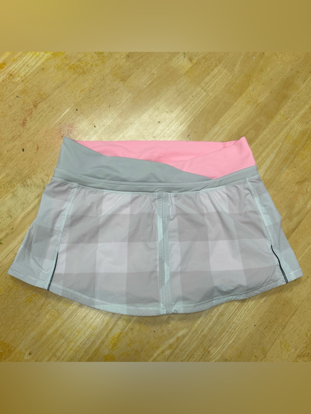 Lululemon Speed Up Running Skort 6 Pink White Athletic Tennis Golf Skirt Shorts